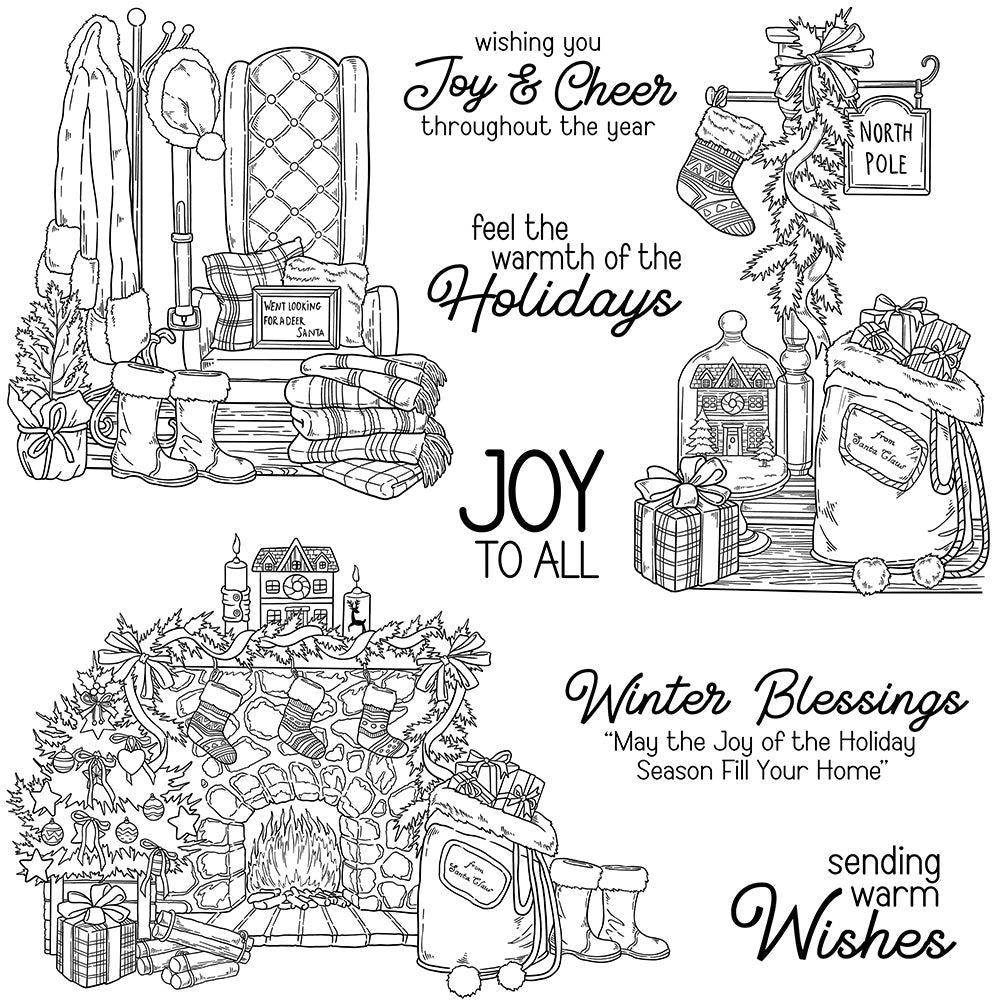 Christmas Home Decoration Dies & Stamps Set