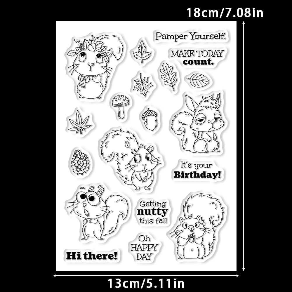 Autumn Squirrel Dies & Stamps Set