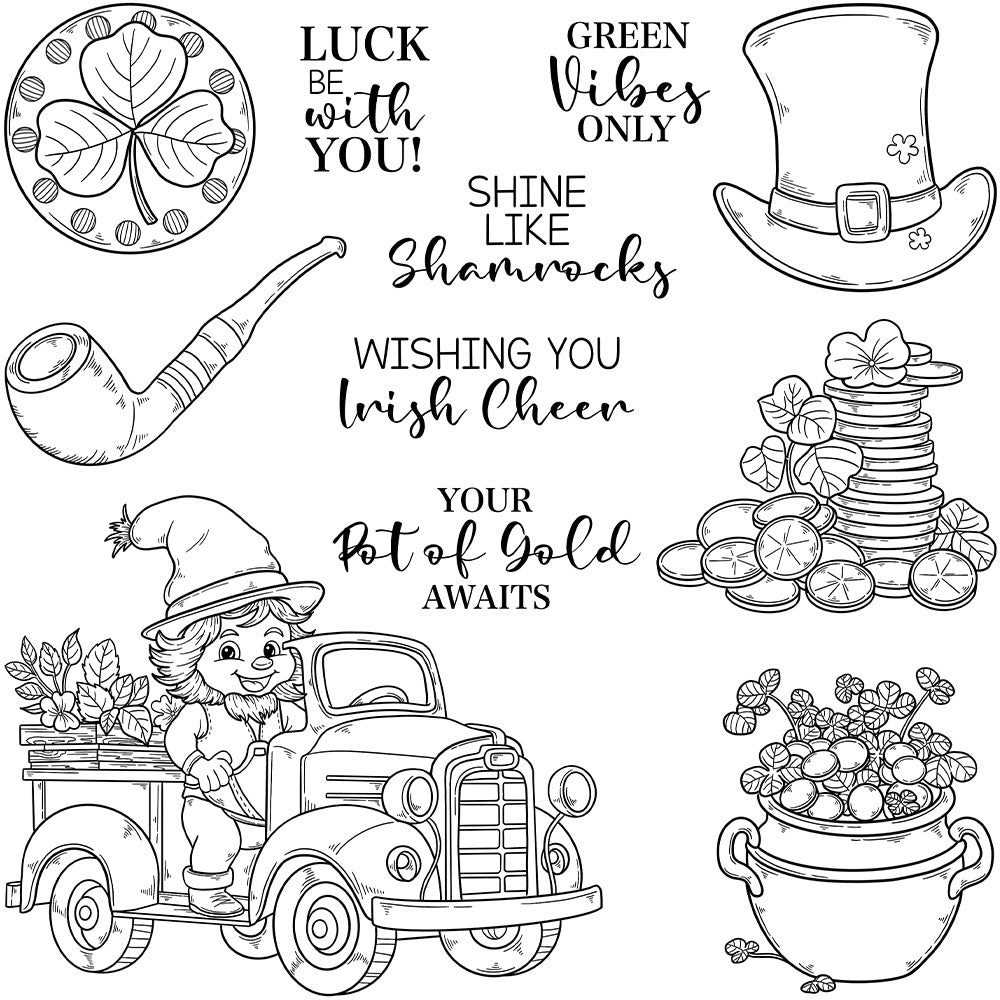 St. Patrick's Day Theme Dies & Stamps Set