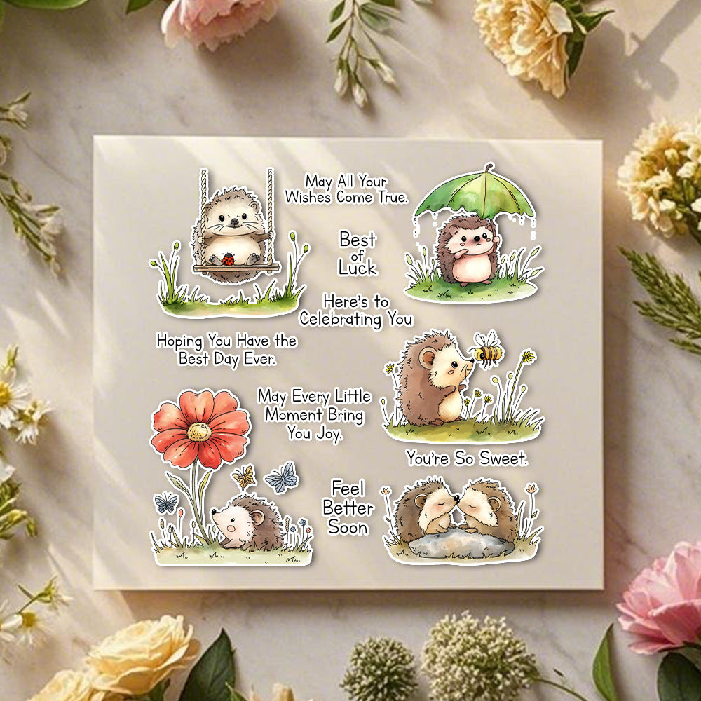 Cute Hedgehog Dies & Stamps Set