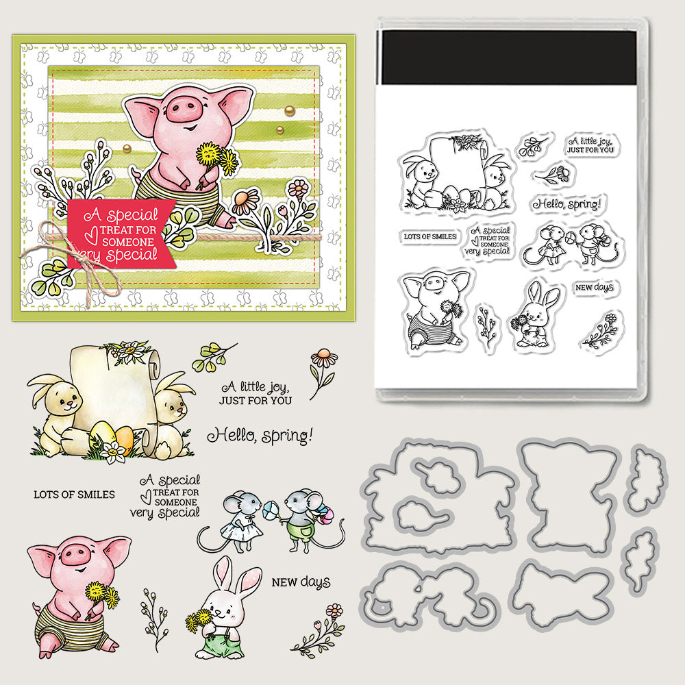 Easter Animal Series Dies & Stamps Set