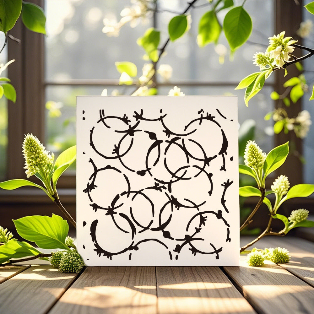 Rings Background DIY Painting Hollow Stencil