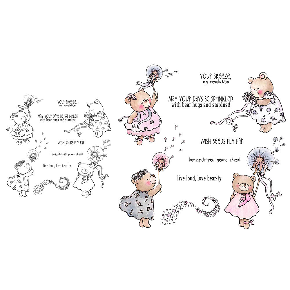 Dandelion Bear Clear Stamps
