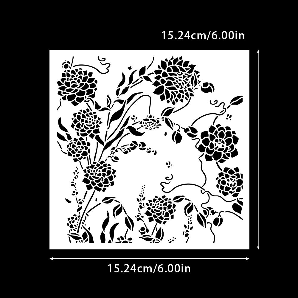 Flower Pattern DIY Painting Hollow Stencil