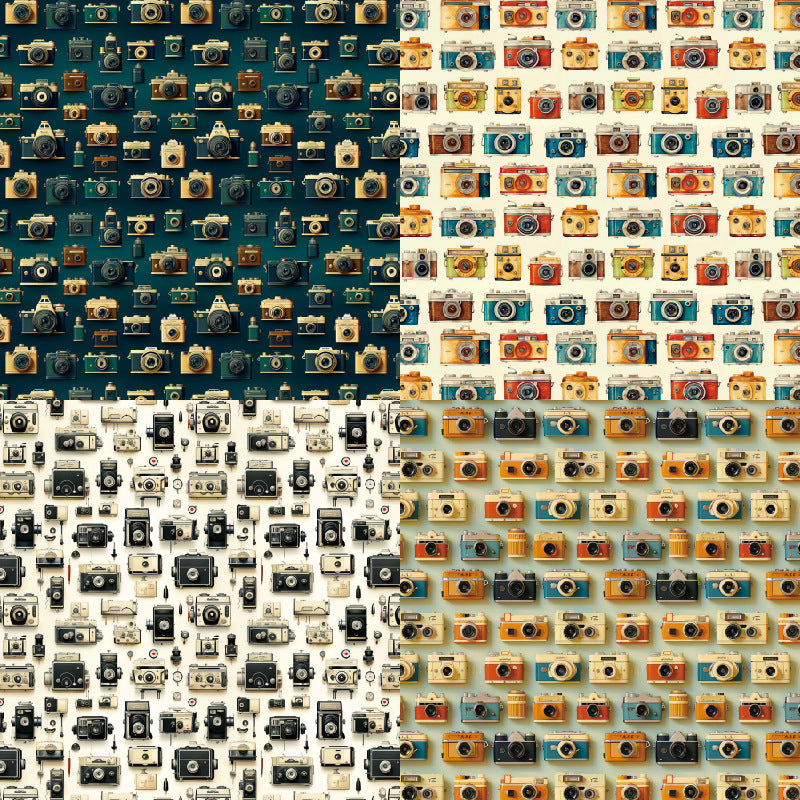 24PCS 6" Camera Scrapbook Paper & Cardstock