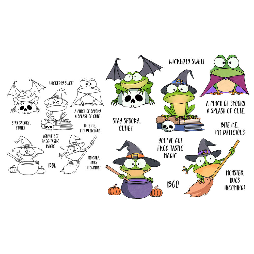 Halloween Frogs Dies & Stamps Set