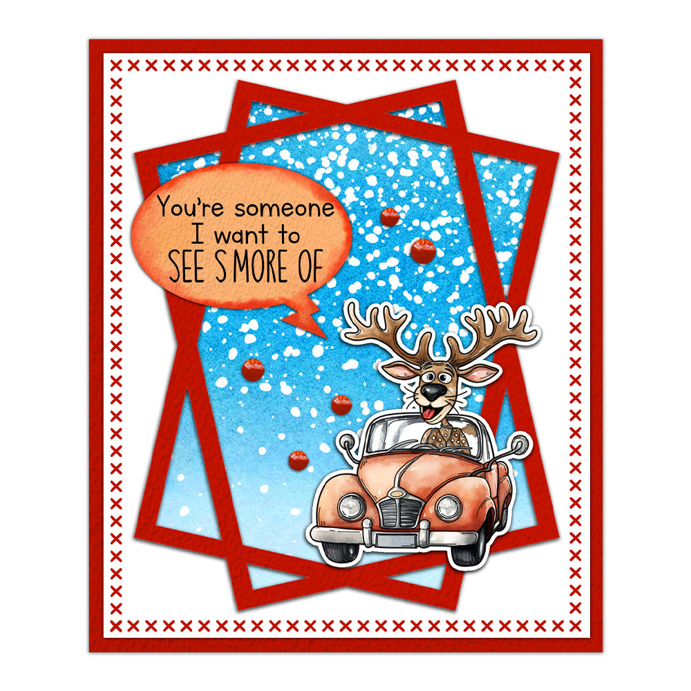 Christmas Deer Dies & Stamps Set