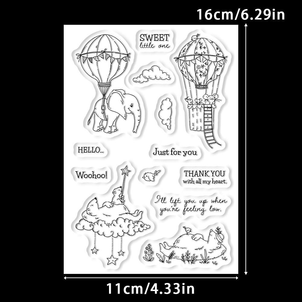 Polar Bear Elephant Clear Stamps