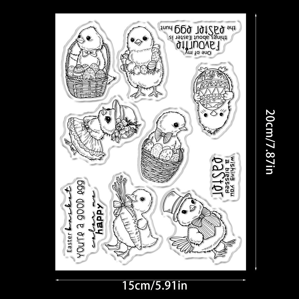 Easter Theme Dies & Stamps Set