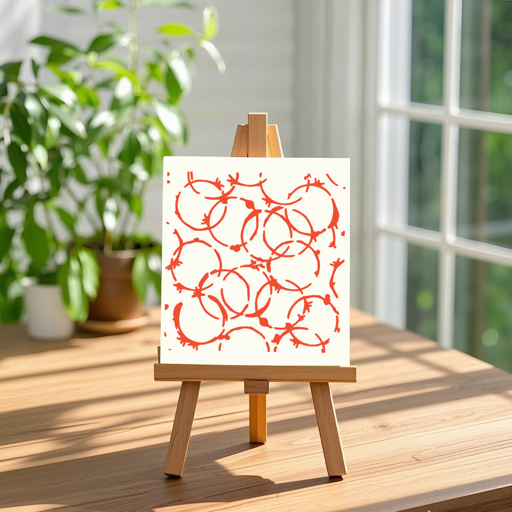Rings Background DIY Painting Hollow Stencil