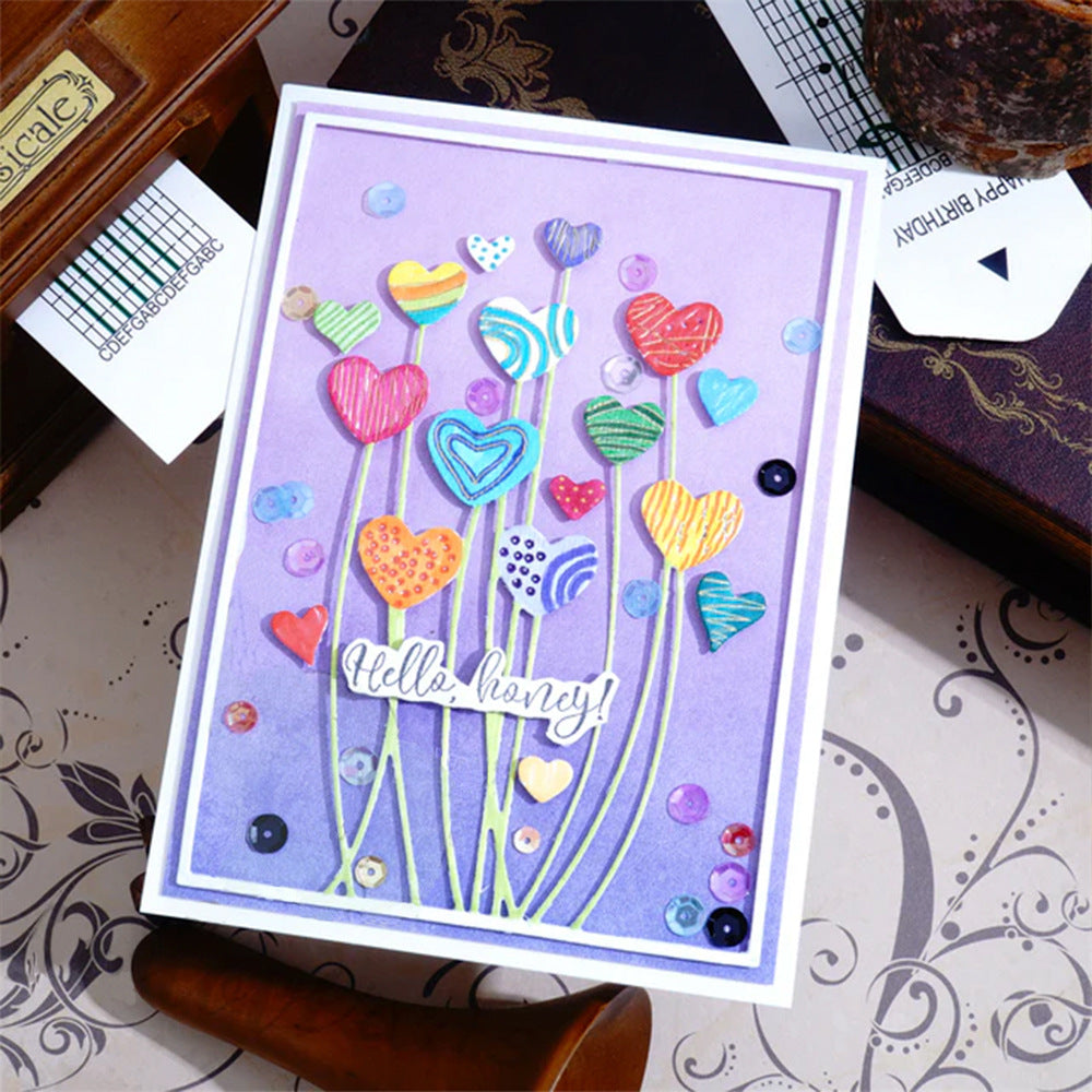 Love Balloon Background Board Cutting Dies