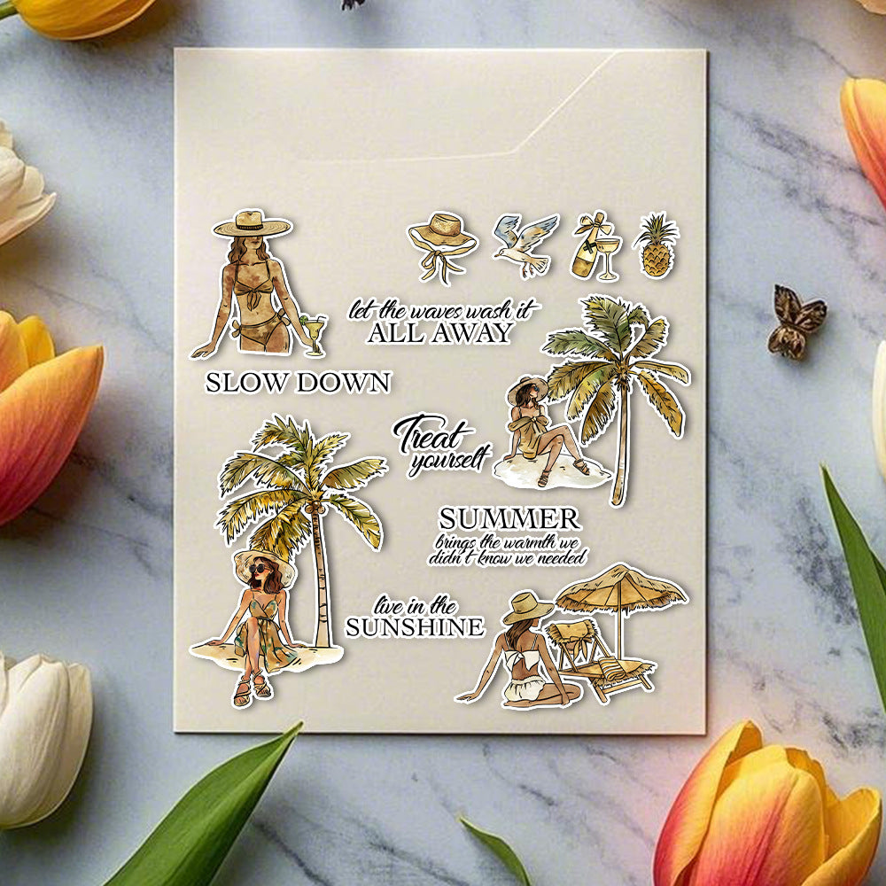 Beach Girl Clear Stamps