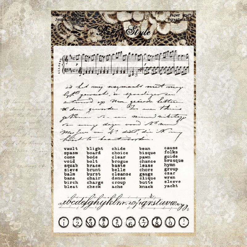 Retro Background DIY Scrapbook Clear Stamps