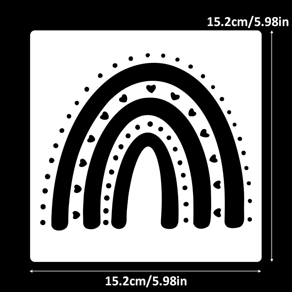 Rainbow Background DIY Painting Hollow Stencil