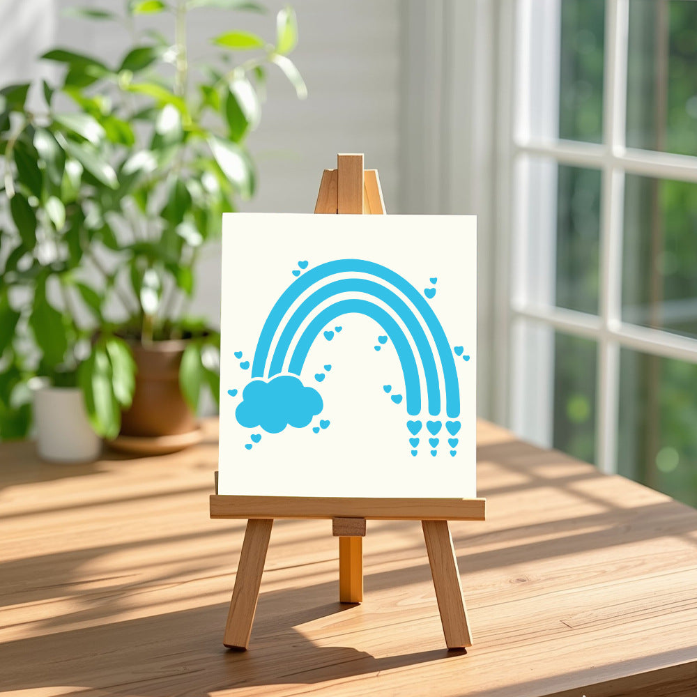 Rainbow Clouds Pattern DIY Painting Hollow Stencil