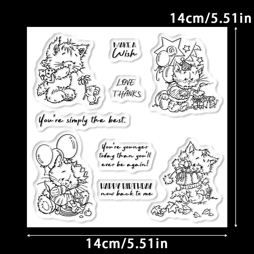 Birthday Cats Dies & Stamps Set