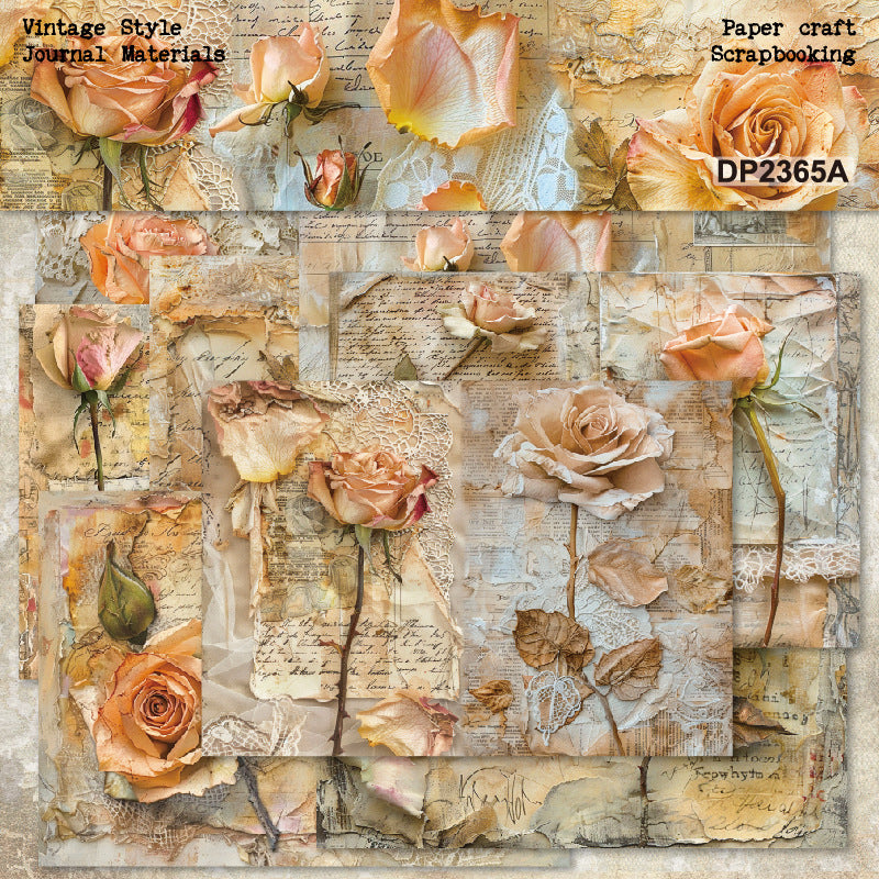 A5 Dried Flower Journal Scrapbook Paper