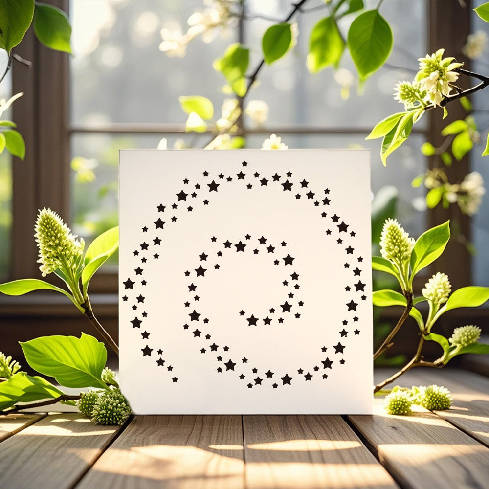 Spiral Stars Background DIY Painting Hollow Stencil