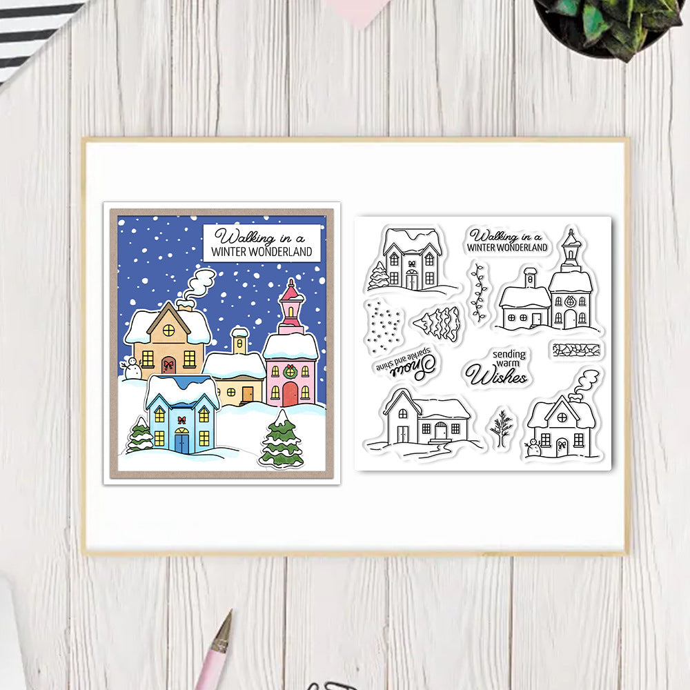 Snow House Dies & Stamps Set