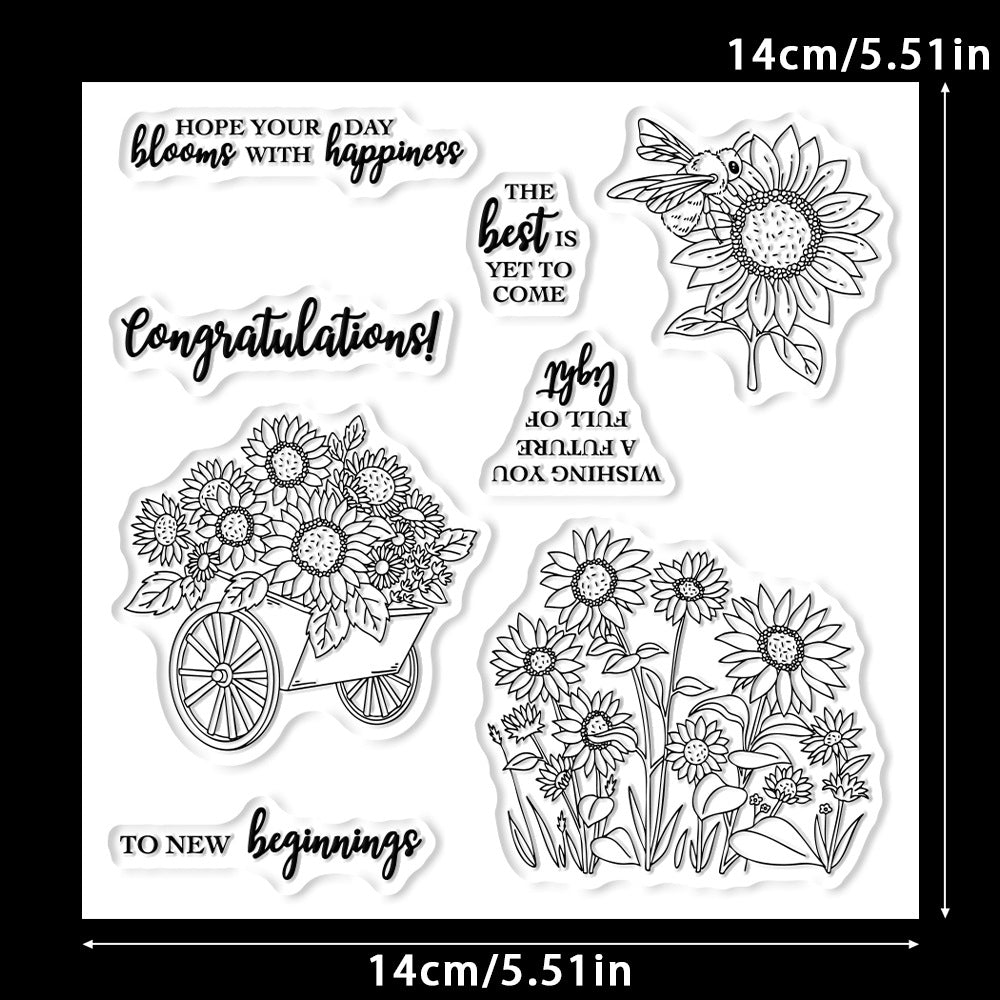 Sunflower Dies & Stamps Set