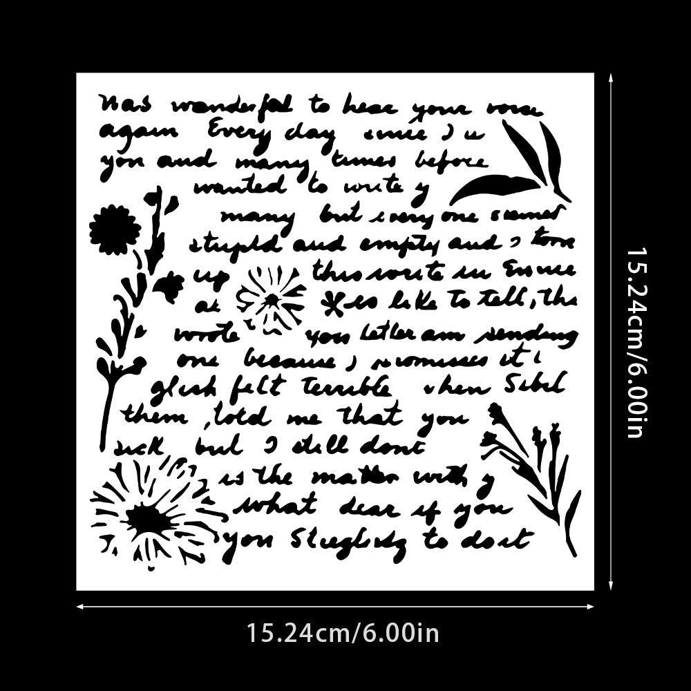 English Sentences DIY Painting Hollow Stencil