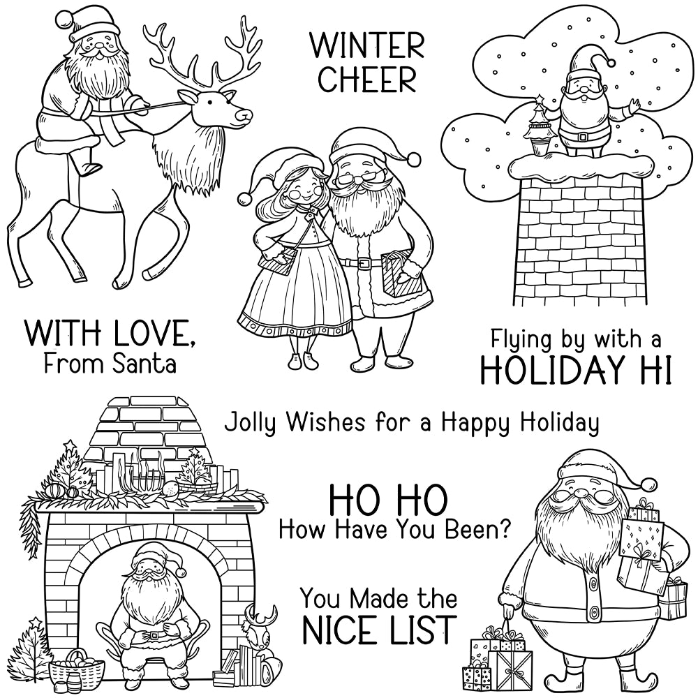Cute Santa Claus Clear Stamps