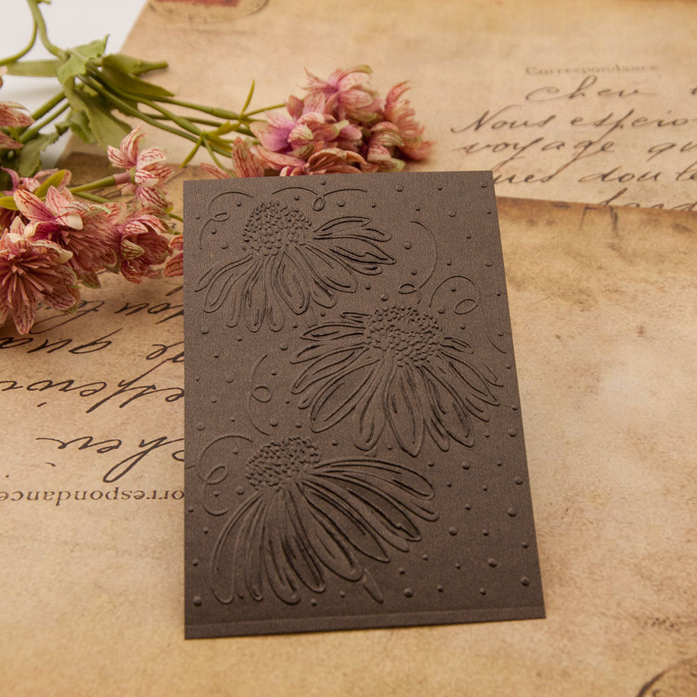 Flower Pattern Background Plastic Embossing Folder