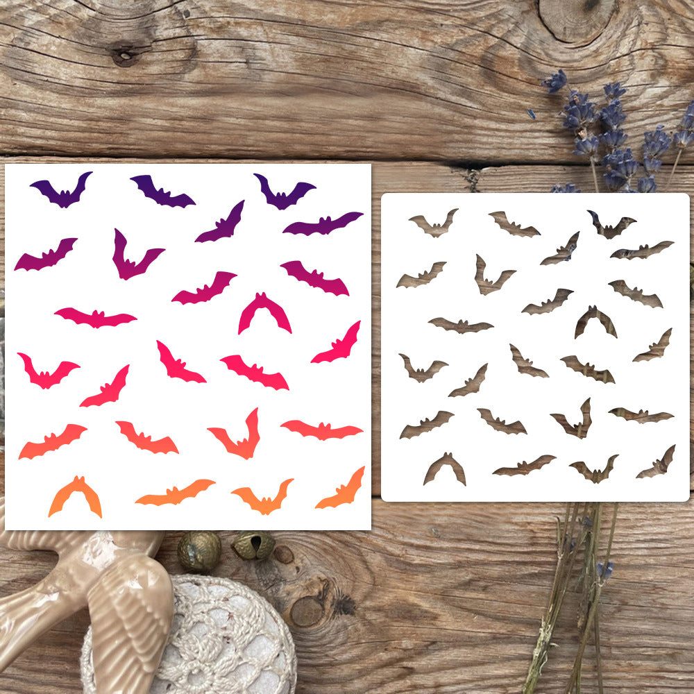 Bat Background DIY Painting Hollow Stencil
