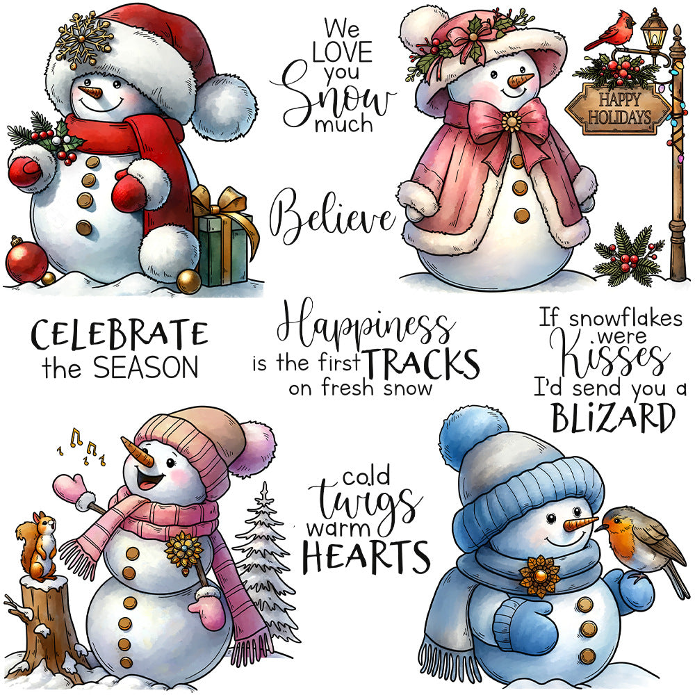 Christmas Snowman Dies & Stamps Set