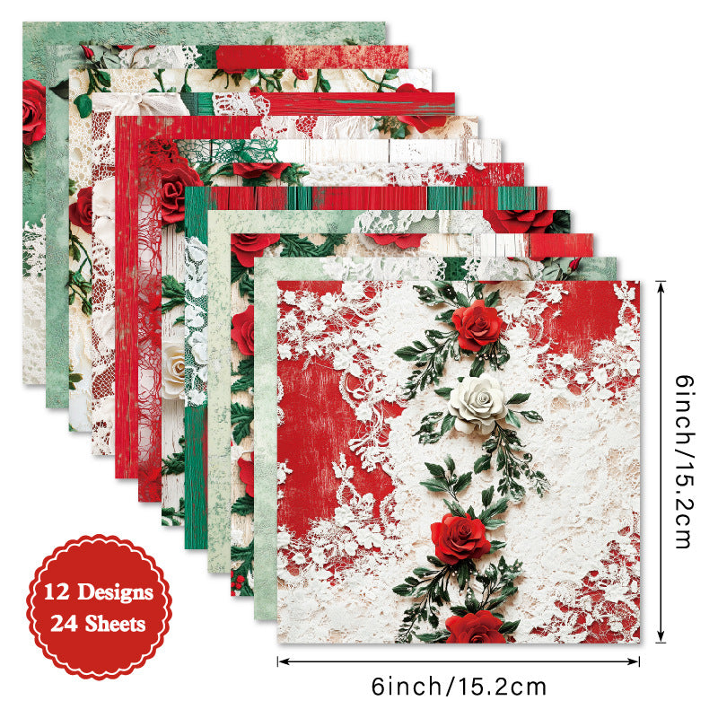24PCS 6" Grace Scrapbook Paper & Cardstock