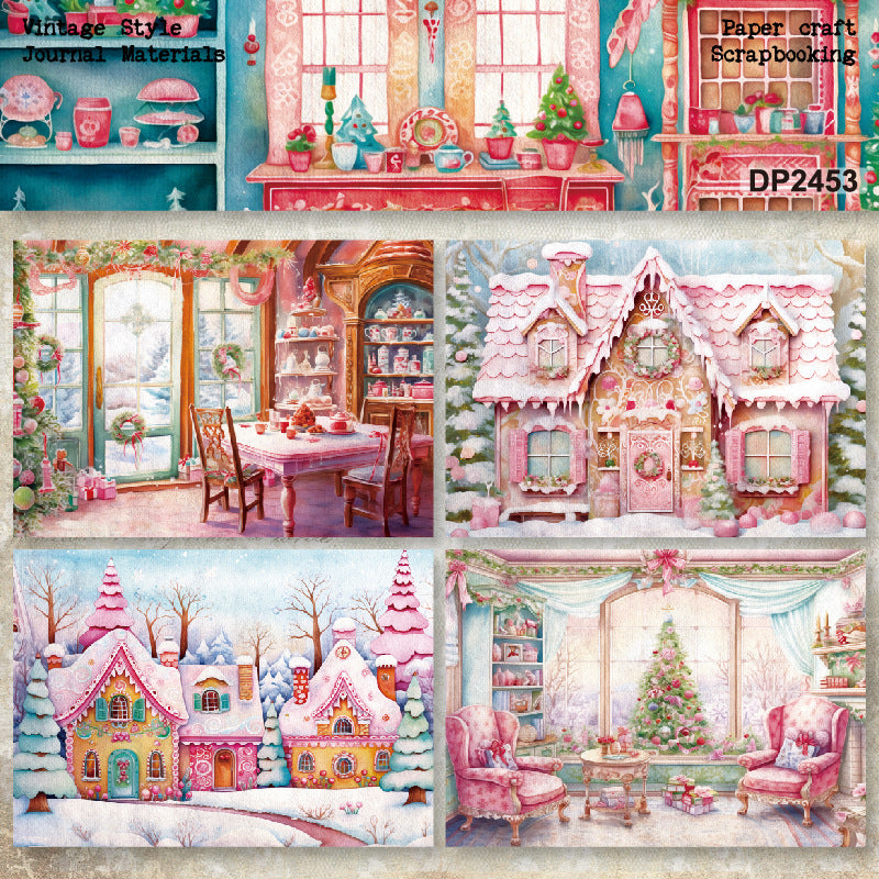 A5 Beautiful Castle DIY Scrapbook Paper