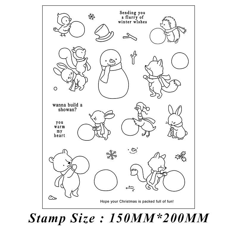 Winter Snowman Dies & Stamps Set