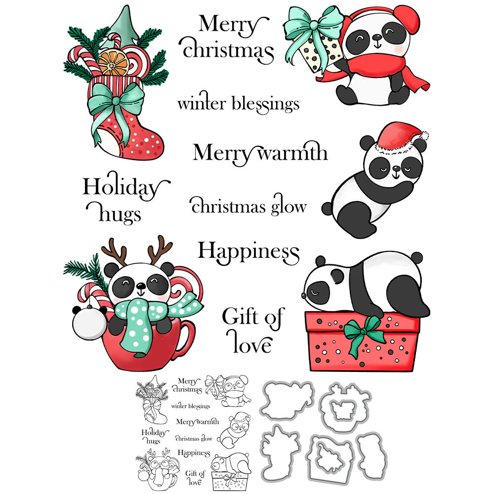 Christmas Panda Dies & Stamps Set