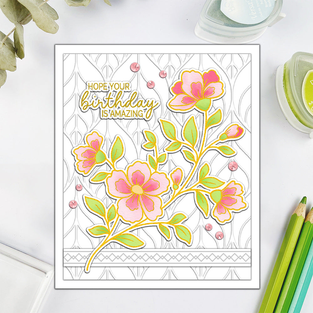 Spring Flowers Dies & Stamps Set