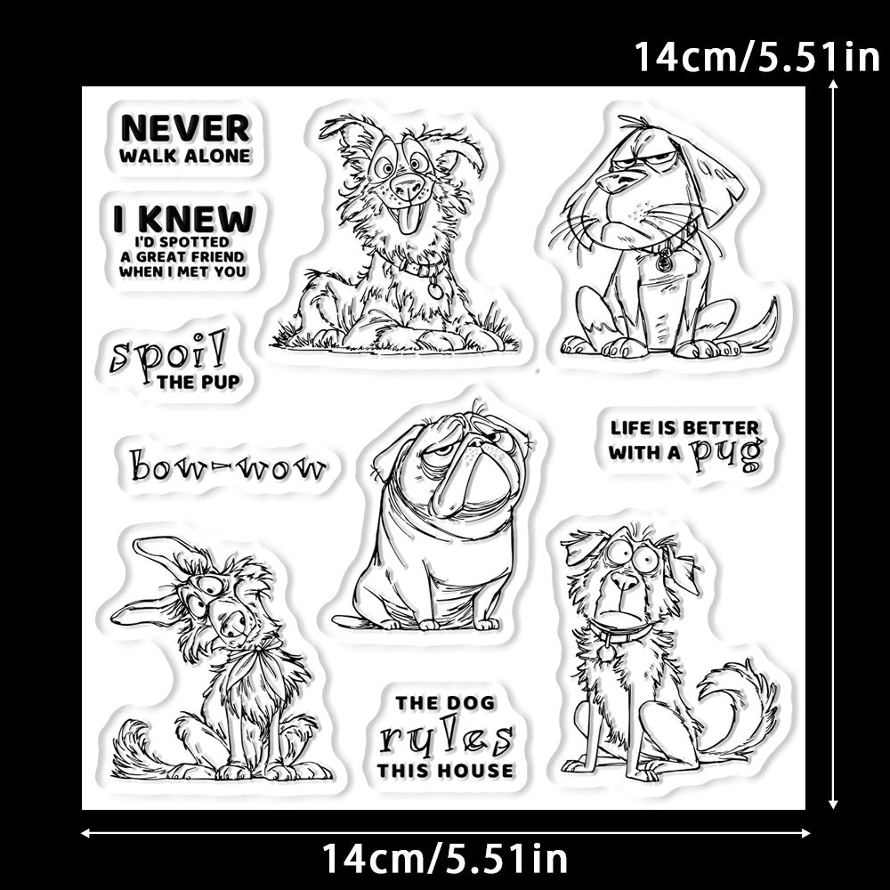 Cute Pet Dogs Dies & Stamps Set