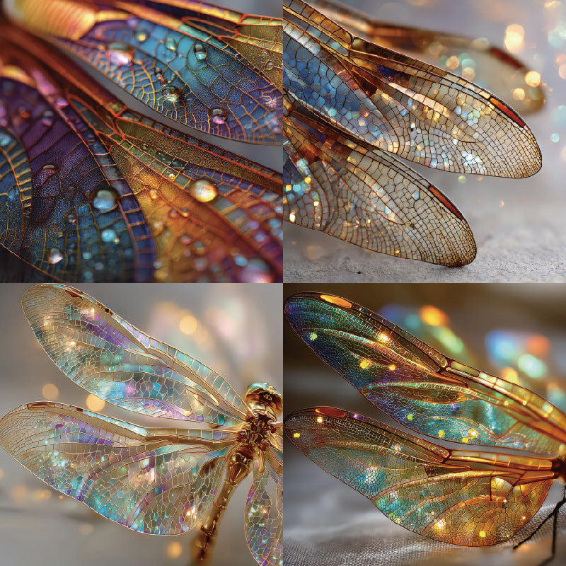 24PCS 6" Dragonfly Wings Scrapbook Paper & Cardstock