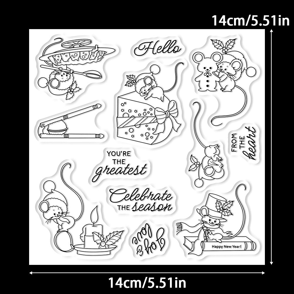 Winter Greedy Mouse Dies & Stamps Set