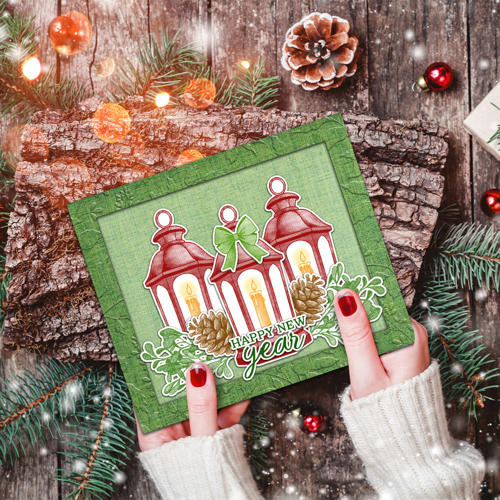 Christmas Candle Lights Dies & Stamps Set