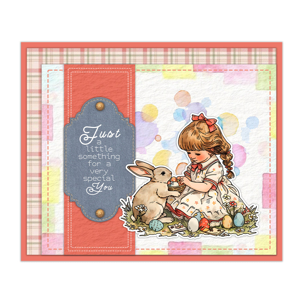 Easter Little Girl Clear Stamps