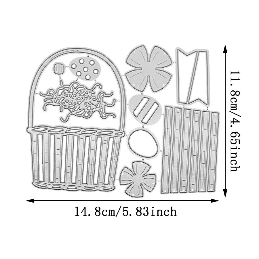 Easter Basket Metal Cutting Dies