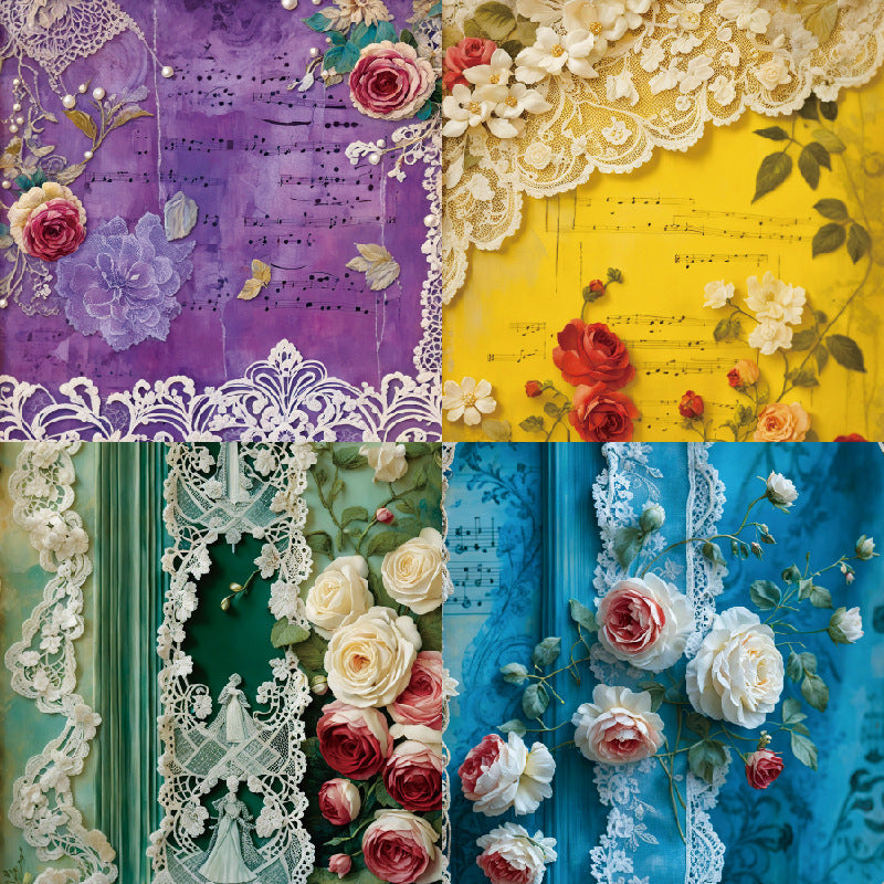 24PCS 6" Rustic Scrapbook Paper & Cardstock