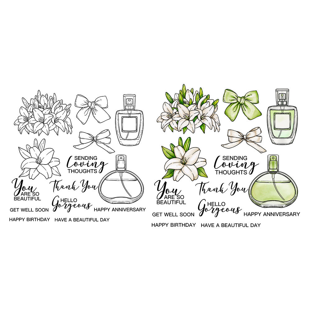 Perfume & Lily Dies & Stamps Set