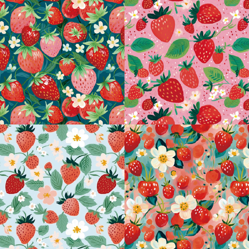 24PCS 6" Refreshing Berries Scrapbook Paper & Cardstock