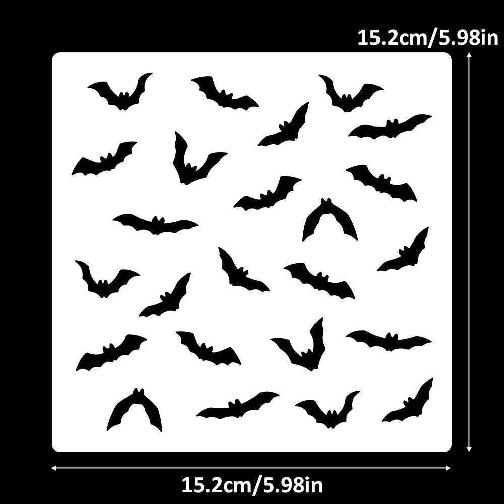 Bat Background DIY Painting Hollow Stencil