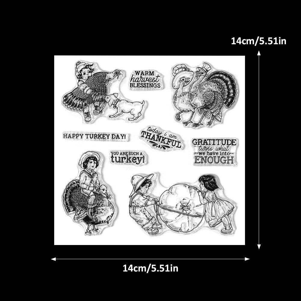 Thanksgiving Theme Dies & Stamps Set