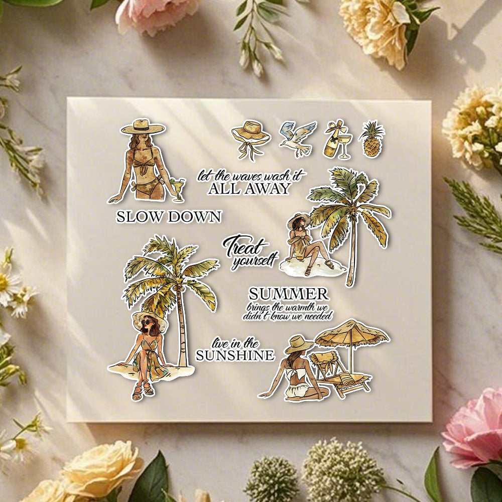 Beach Girl Clear Stamps