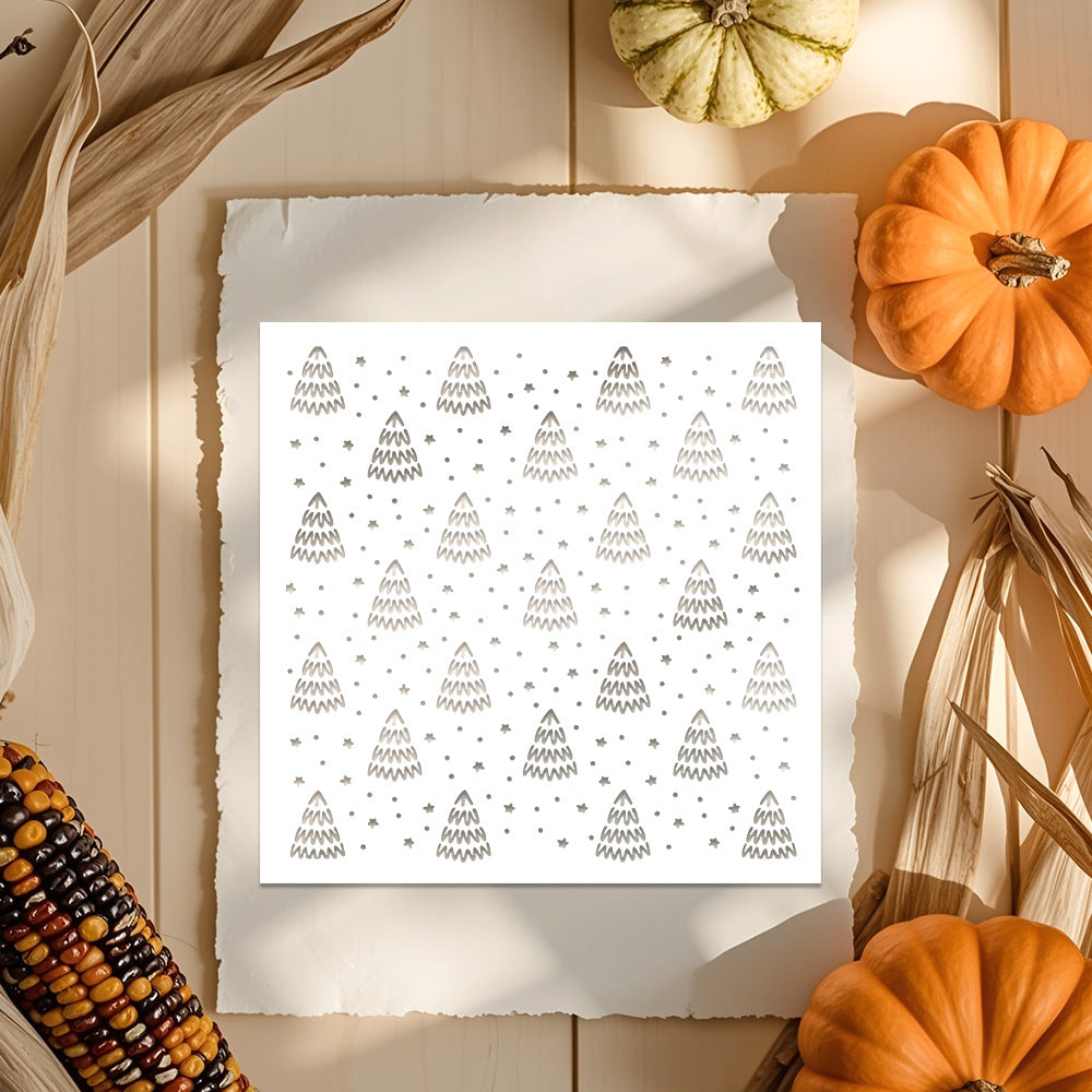 Christmas Tree Pattern DIY Painting Hollow Stencil
