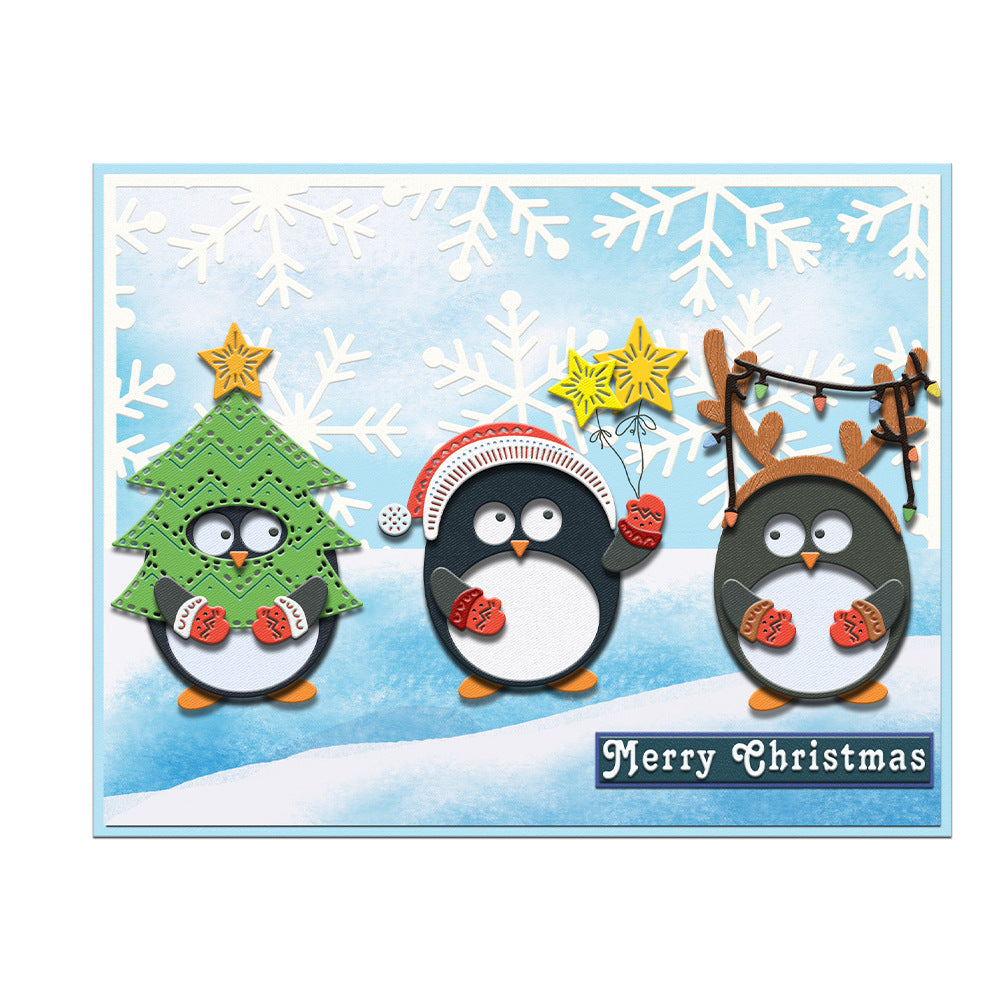 Christmas Penguins Metal Cutting Dies