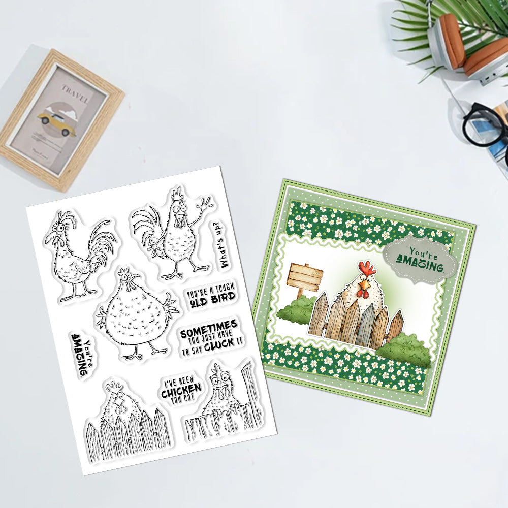 Cute and Funny Chicks Dies & Stamps Set