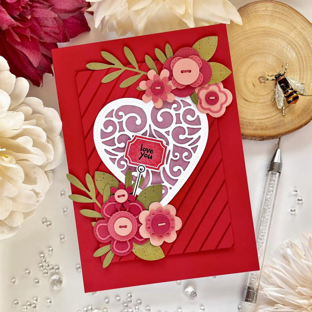 Love Background Metal Cutting Dies
